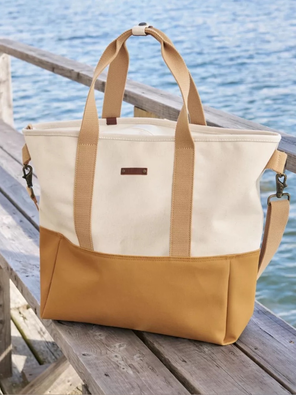 LL Bean Nor’easter Tote Bag with Strap READ Canvas